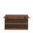Large Decorative Trunk Embossed Metal and Chinese Fir Wood with Rope Handles Walnut and Almond Stain-1789150376