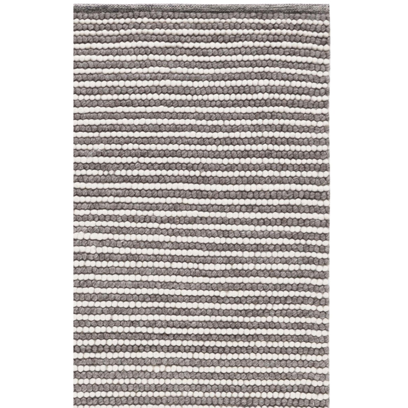 Msr Natura 9650 Martha Stewart Hand Woven Wool And Cotton Rug, Rectangle 4' x 6', Ivory/Dark Brown
