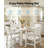  6 - Person All Weather Outdoor Table and Chairs 8 Pieces Patio Dining Sets Outside Furniture With Aluminum Frame HIPS Modern Patio Dining Set For Outside Backyard/Porch/Deck, 2-Tables 6-Chairs, White-126661441