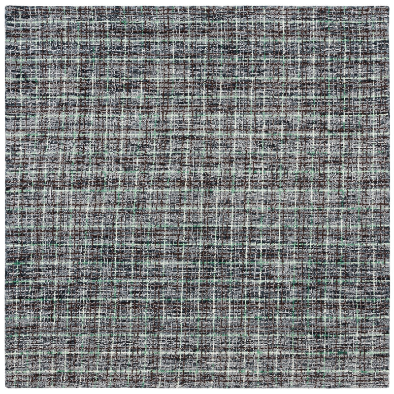 Najha Abstract Hand Tufted Wool/Cotton Rug in Dark Gray/Brown, Rectangle 8' x 10'