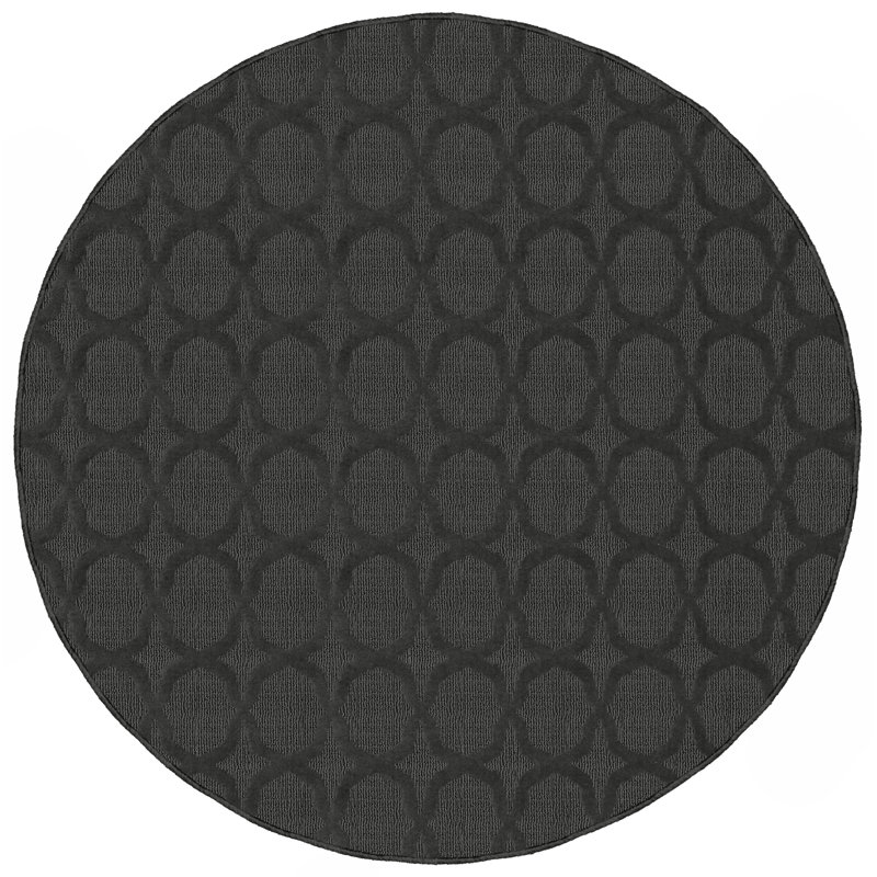 Togut Moroccan Tufted Cinder Gray Rectangle 9' x 12' Area Rug, Round 5'
