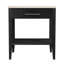 Table de chevet 1 tablette avec plateau en marbre lavé noir Isa 22 po Isa-1986801369