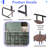 Set Of 3 Bar Stools With Backrest, Footrest And Metal Frame