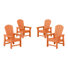 Ensemble de 4 chaises Adirondack pour enfants Laguna
