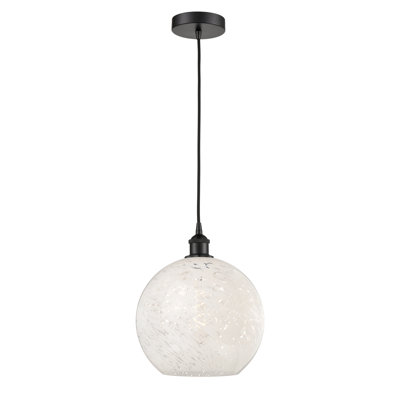 Mini-luminaire suspendu à cordon 1 lumière Edison White Mouchette 6 po-616-G1216