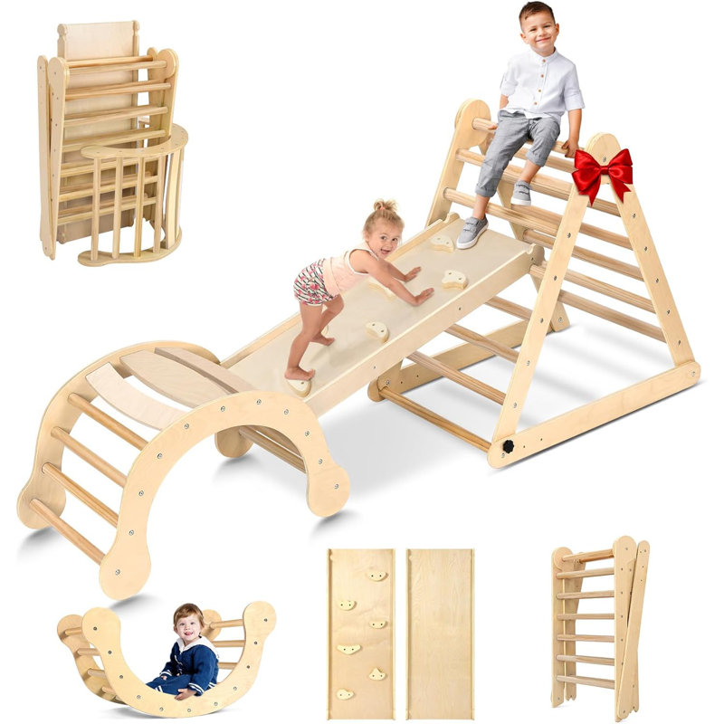 Deformable Pikler Triangle Set 20+ Modes Montessori Climbing Toy