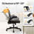 Black Ergonomic Mesh Office Chair with Adjustable Lumbar Support & Flip-Up Arms