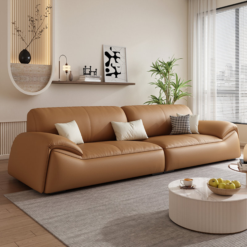 Italian Light Luxury Brown Sofa