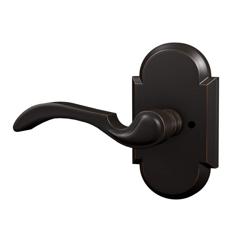 Levier d'intimité Bravura 903-G2 sur rosace arquée en bronze huilé - droite, Bronze huilé, Droite