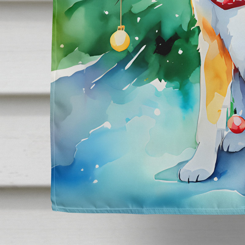 Drapeau de Noël Husky sibérien, H 40 po x l 28 po
