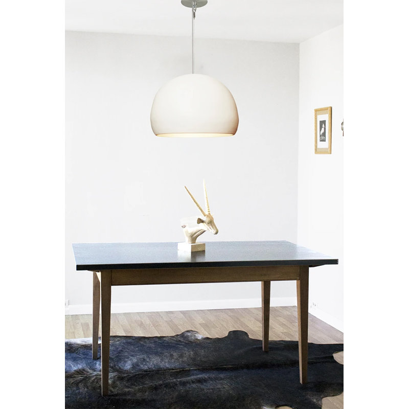 Clay 1 - Light Pendant, Matte White, Brass Braided