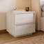 Table de chevet en bois 18,9 po avec 2 tiroirs (ensemble de 2)-879506612