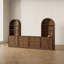Garde-manger modulaire moderne Monos avec tiroirs, meubles bas à portes à charnières et armoires hautes cintrées, noyer-583802454