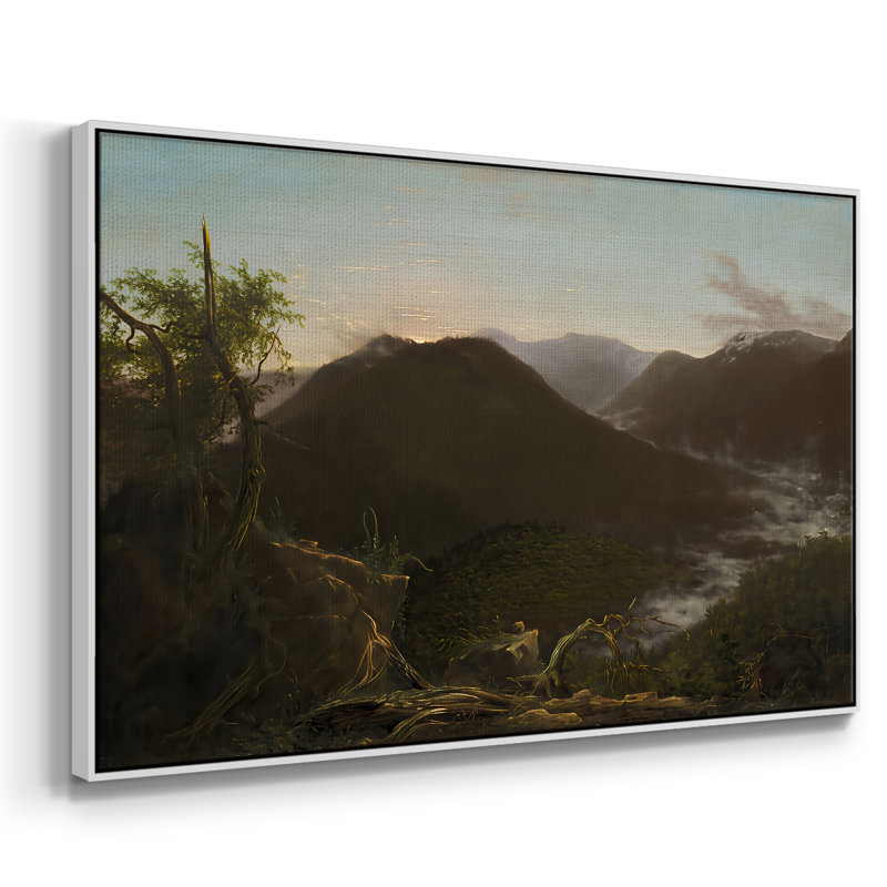 Lever de soleil dans les montagnes de Catskill, 1826 - Thomas Cole, toile tendue avec châssis, 24 po x 36 po, Blanc