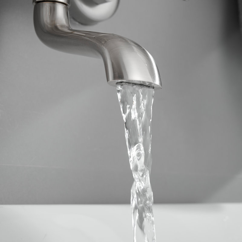 Brushed Nickel Double Handle Wall Mount Tub Faucet