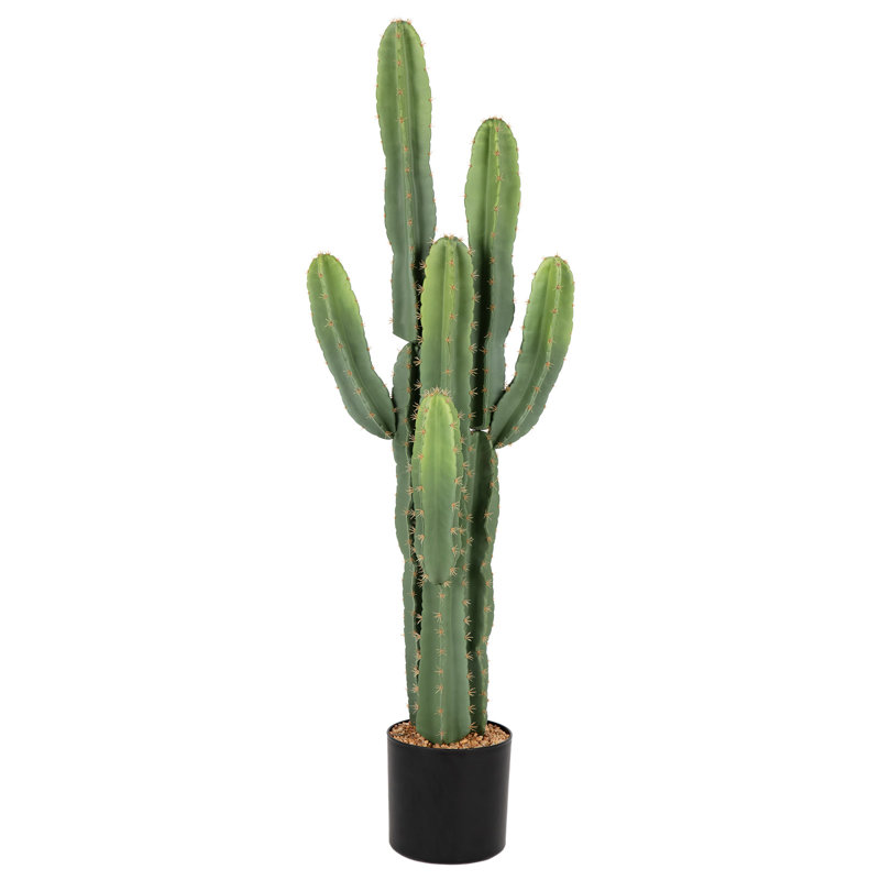 Grand cactus artificiel résistant aux rayons UV pour l'intérieur et l'extérieur, H 48 po x l 17,7 po x P 14,5 po