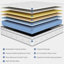 Matelas grand / très grand de 14 pouces - Mousse à mémoire de forme, soulagement de la pression, confort mi-ferme, isolation des mouvements, idéal pour toutes les positions de sommeil-1556716537