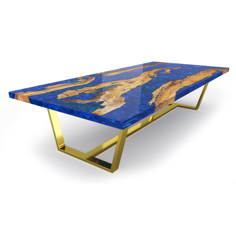 Morano Coffee Table, 17.7" H x 47.2" L x 23.6" W, Blue