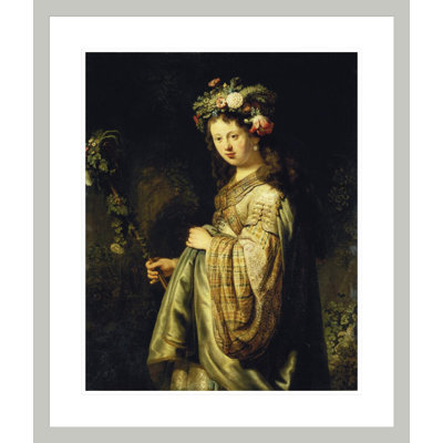 Saskia as Flora by Rembrandt van Rijn - Framed Giclee Print