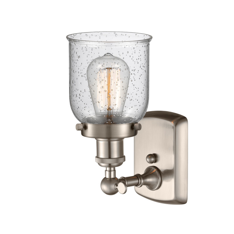 Applique murale 1 lumière 5 po Ballston Urban Bell, Grainé, Nickel satiné brossé, DEL