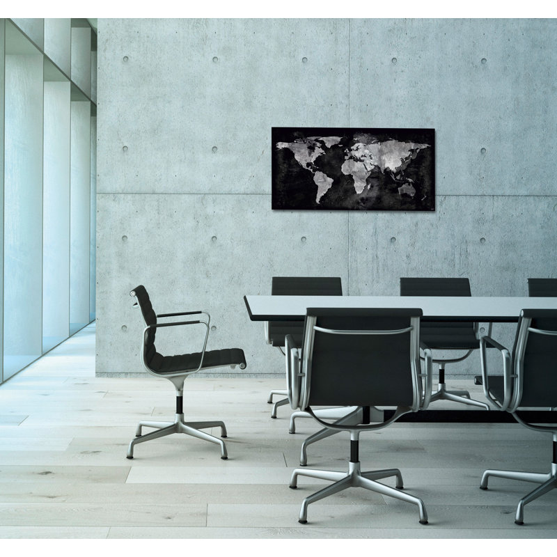 Artverum Wall Mounted Magnetic Unframed Glass Board, 46cm H x 91cm W x 91cm L