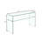 Glass Console Table, Transparent Tempered  Glass Console Table With Rounded Edges Desks, Sofa Table