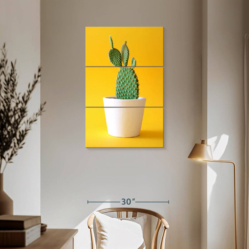 Potted Prickly Pear Cactus, 57" H x 36" W
