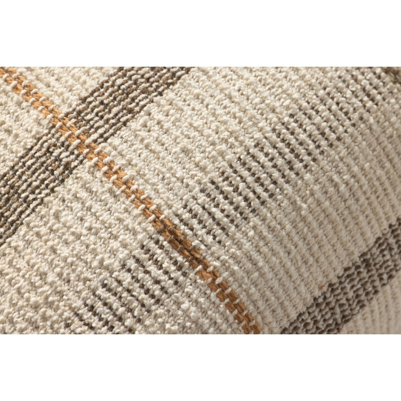 Coussin décoratif Loloi, Ivoire / brun rayé, Inférieur