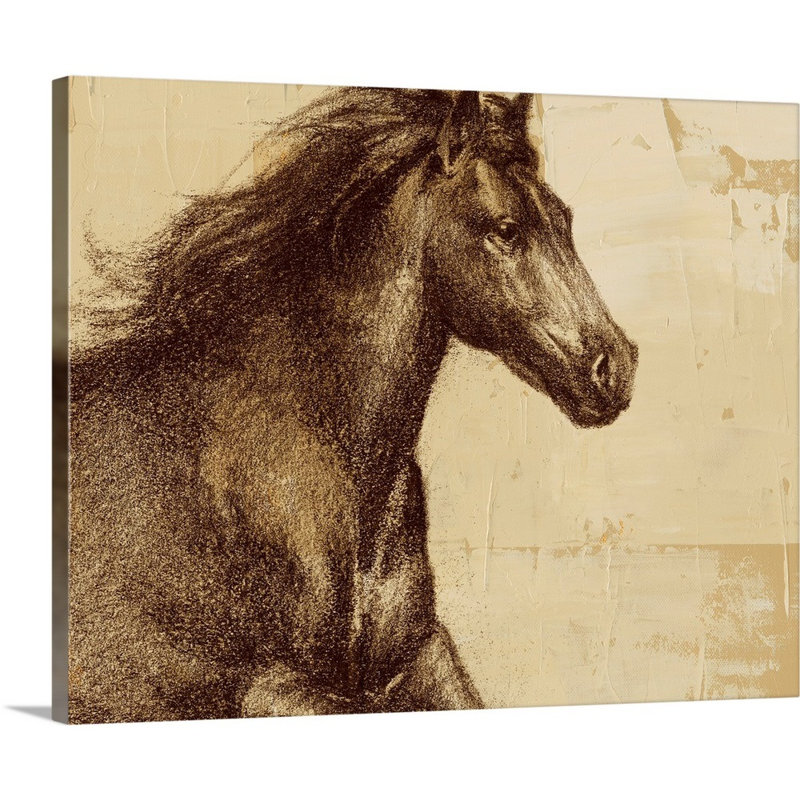 «Majestic Horse I», art mural sur toile, H 16 po x l 20 po x P 1 po, Toile tendue