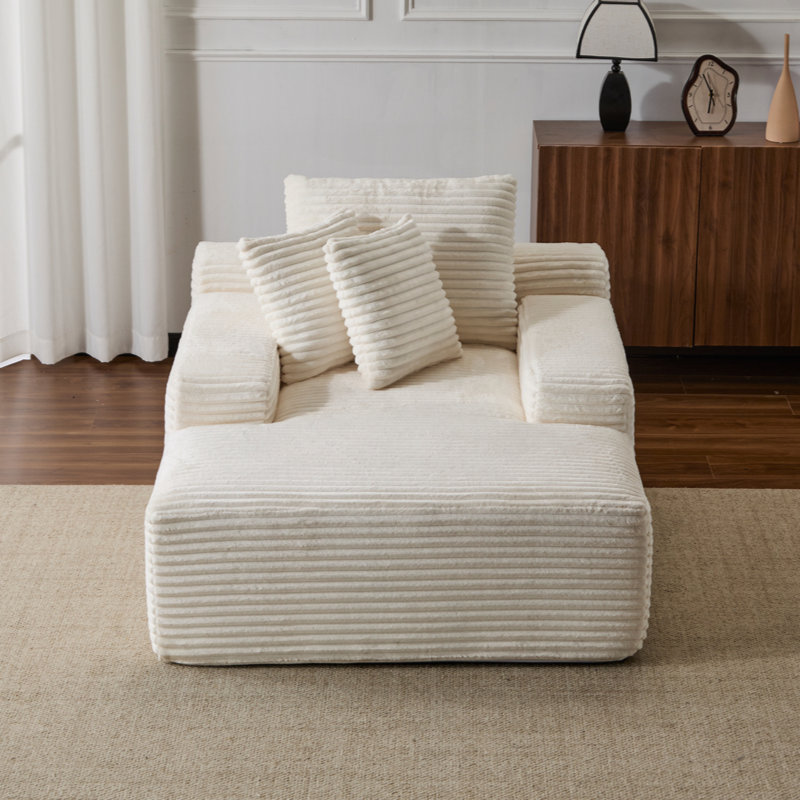 Méridienne surdimensionnée surdimensionnée Cozy Cloud Couch, Blanc