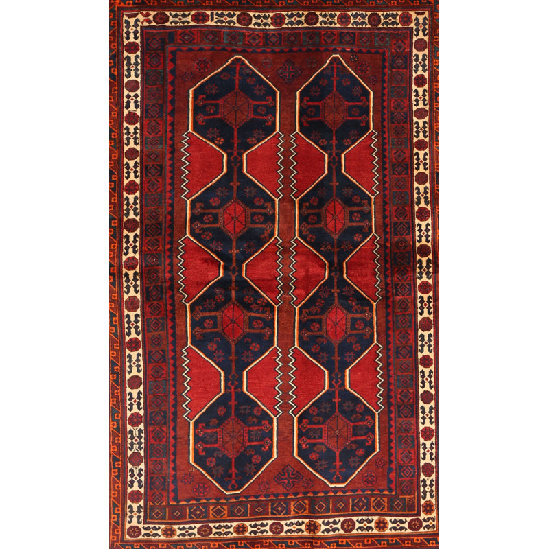 Tapis à motif oriental rouge / brun, Rectangle 8 pi x 12 pi