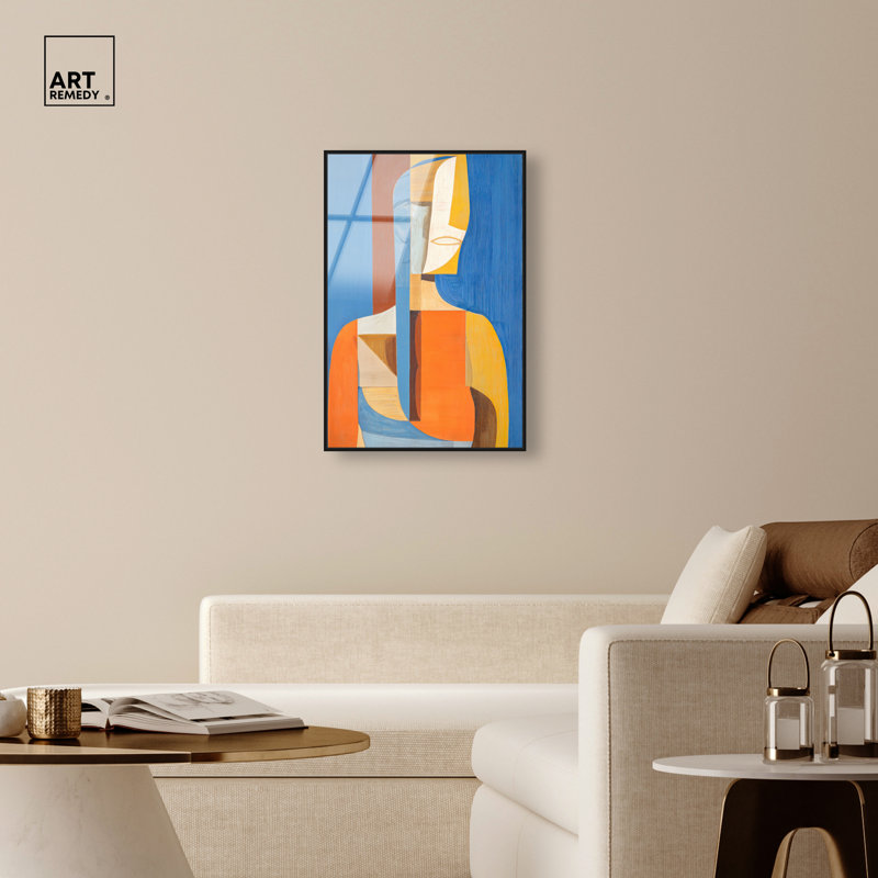 «Profile in P pièces I», impression murale encadrée par Art Remedy, cadre noir, 24 x 36, 37"H x 25"W, Black Frame