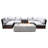 Ensemble de conversation modulaire avec coussins Sunbrella 9 pièces Denora-1669678420