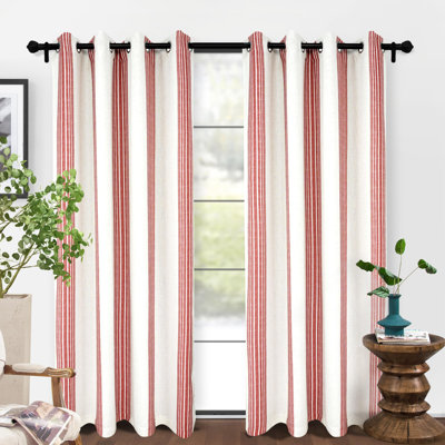 Romelia Saki Print Room Darkening Grommet Curtain Panel