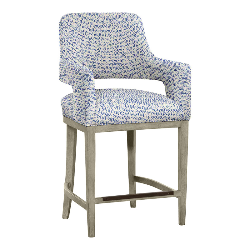 Tabouret de bar et de comptoir Josie, Amande chamois, Perigold Elements - bleuet