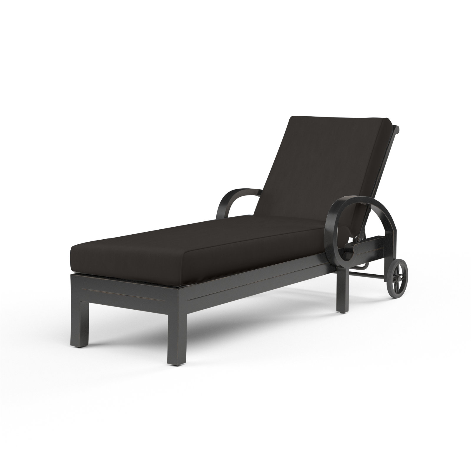 Monterey 32" Sunbrella® Patio Chaise Lounge, Spectrum Carbon Sunbrella® Plainweave
