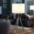 34.25" - 29.25" In Mid-Century Adjustable Tripod Chrome/Silver Metal Table Lamp