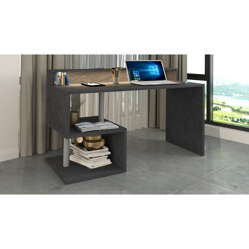 Nang Computer Desk, Grey, 92.50cm H x 140cm W x 50cm D
