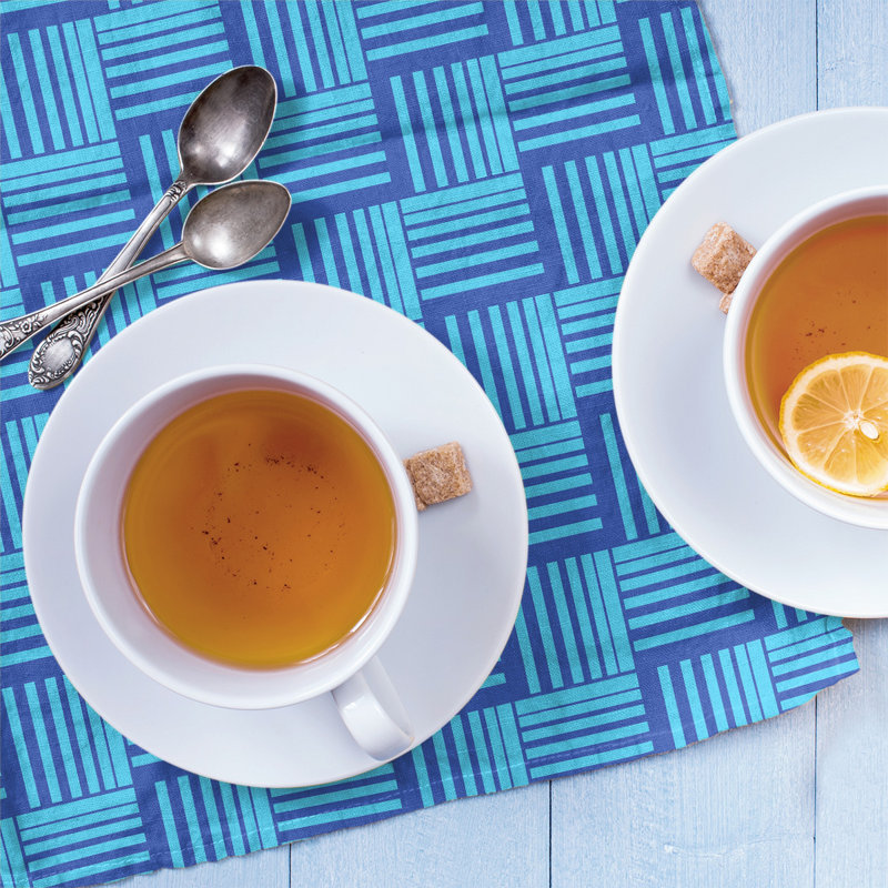 Jaya Tea Towel Kitchen Towel, Sky Blue/Royal Blue, Cotton Twill