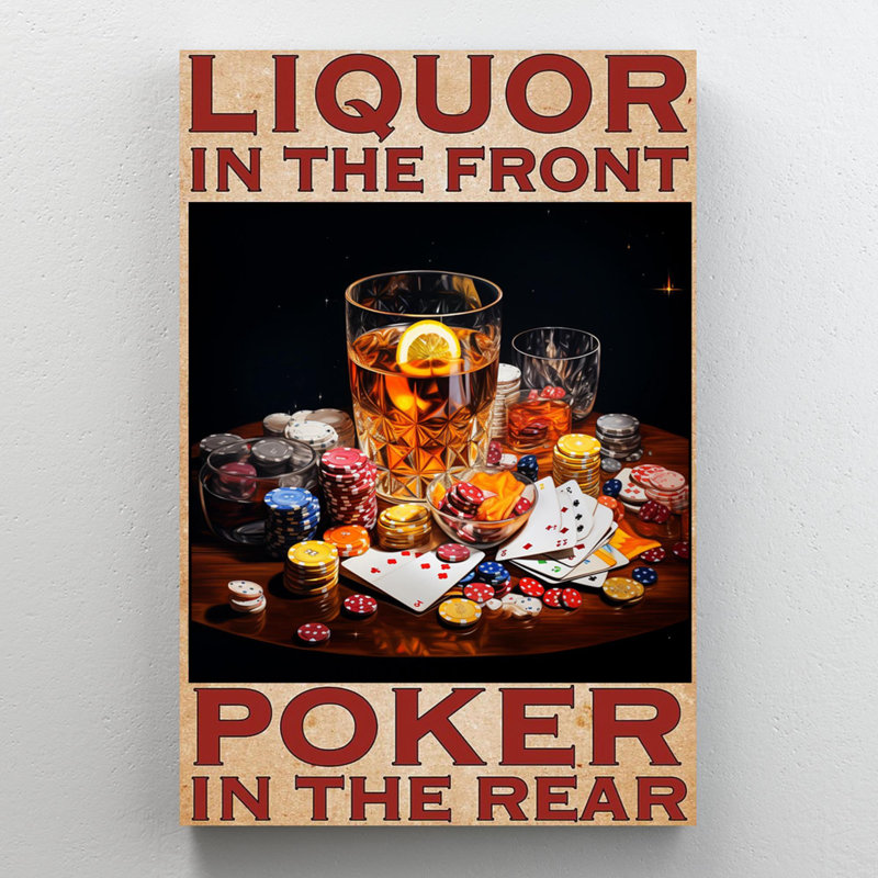 «Itzep Liquor In The Front Poker In The Back», impression sur toile, H 36 po x l 24 po x P 1,25 po