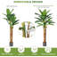 Bananier artificiel, faux bananier de 7 pi avec pot de fleurs, plantes artificielles avec 11 fausses feuilles de bananier pour bureau de décoration intérieure