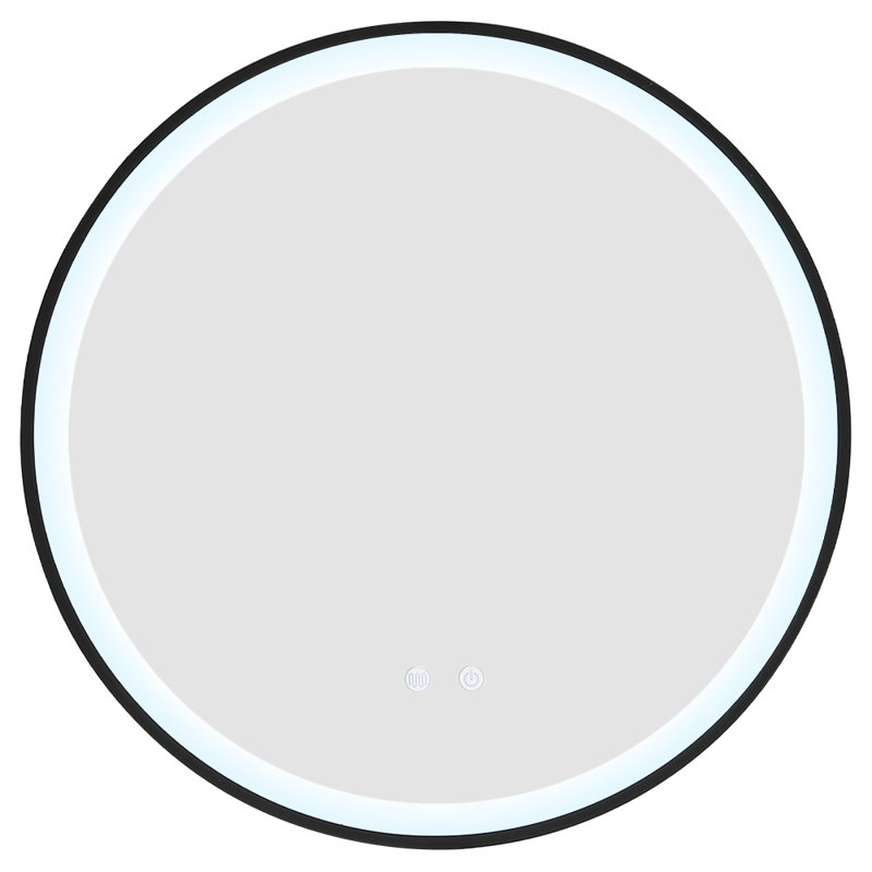 Armyn Metal Round Wall Mirror, 80 cm H x 80 cm W