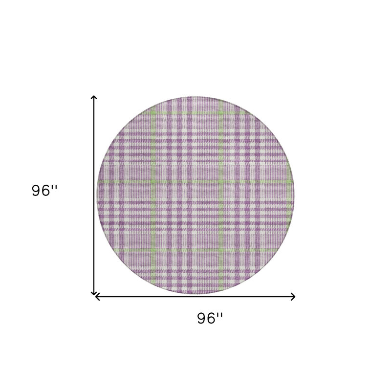 Tapis d'intérieur lavable rond 8 pi