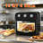 Air Fryer Toaster Oven Combo (13QT) – 360° Hot Air Circulation Enables Healthy Oil-Free Cooking, Multifunctional Stainless Steel Convection Countertop Oven with Adjustable Time & Temperature