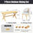 6-Person Rectangular Outdoor Dining Set With Cushions