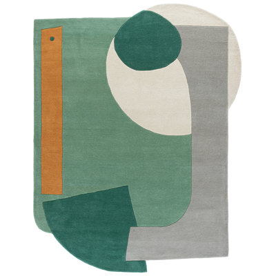 Saidey Area Rug In Green / Ivory