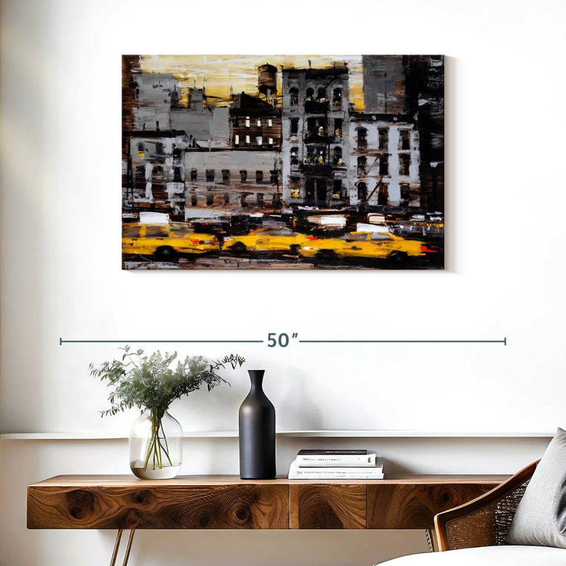 Sireci Yellow Cabs, 24" H x 36" W