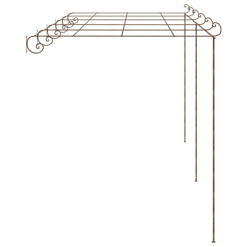 Skipton Wrought Iron Pergola, 250 cm H x 600 cm W x 300cm D