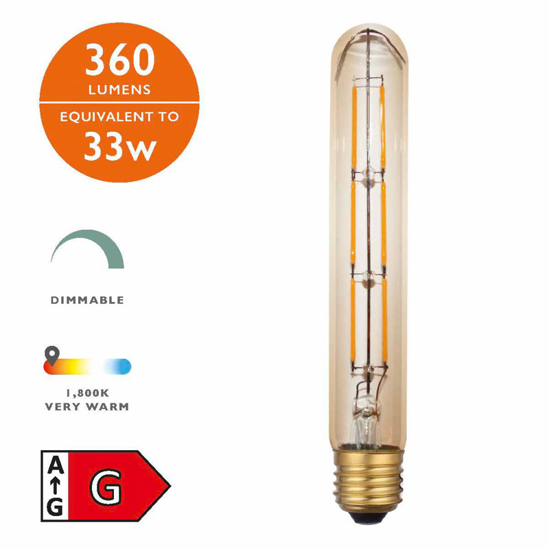 6W Gold LED Vintage Filament Light Bulb