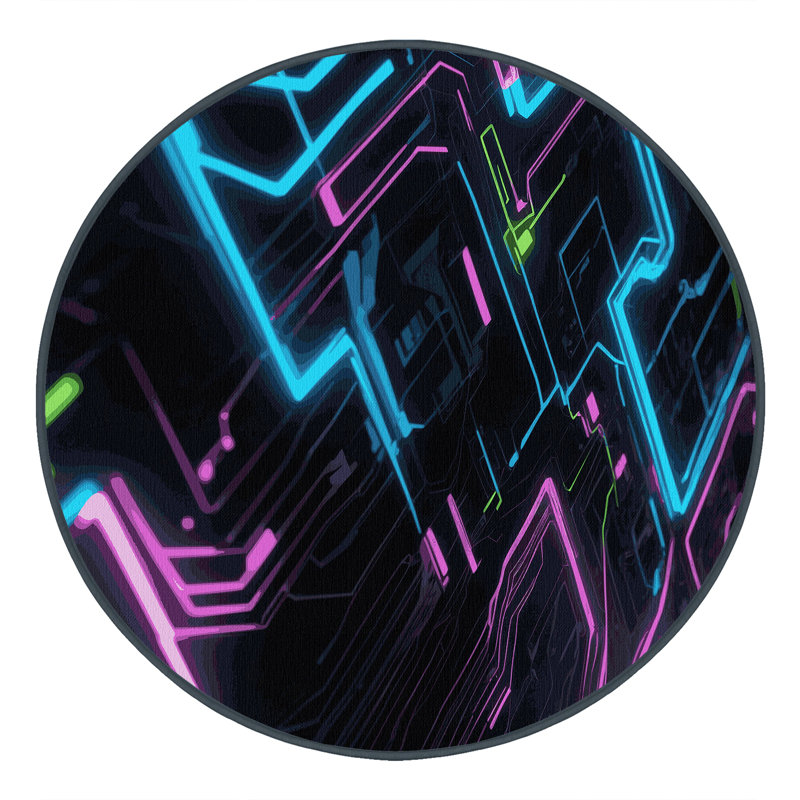 Tapis Glow Stream, Rond 3 pi